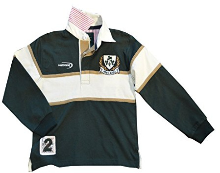 Irland Kleeblatt langärmlig Kinder Rugby Hemd - Grün, 9-10 Years