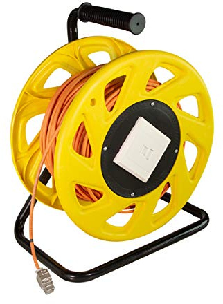 LogiLink CQ5090S nätverk kabeltrumma CAT7A, S/FTP, RJ45 keystone uttag (1 200 MHz, 90 m) orange