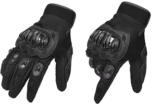 Carrfan Guantes de Motocicleta para Hombres Pantalla Táctil Dedo Completo Dedo Correr Motocicleta Ciclismo Motocross Montaña Transpirable