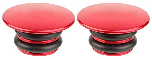 Fahrrad Lenker Endkappen, Fahrrad Lenkerendkappen, Aluminiumlegierung Fahrrad Lenkerendstopfen Kappen Fahrrad Lenkergriffe Bike Bar End Plugs für Mountainbike Rennrad BMX(rot)
