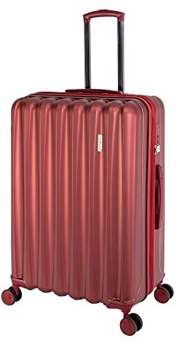 Travelhouse® Porto Hartschalenkoffer XL 76 cm erweiterbar TSA Rot | XL 28 Zoll, 105-119 L erweiterbar, TSA-Schloss, robuster Reißverschluss, große 360° Doppelrollen, zwei Tragegriffe
