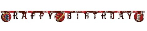 Procos 92244 - Happy Birthday Banner, FSC® Mix, Lego Ninjago, Girlande, Geburtstag, Mottoparty