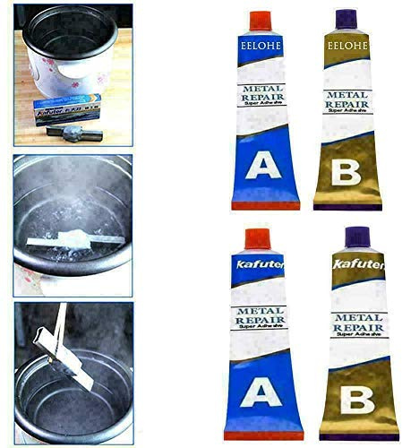 Kafuter 50g Pasta per riparazione metalli per saldatura a freddo industriale resistente al calore, colla per saldatura magica