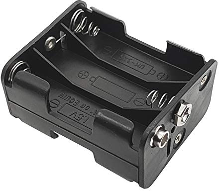 Support de boîte de cas de batterie, Support de batterie 1 pcs AA, 6 x AA 9V Batterie en plastique double face à la boîte à ressort arrière avec porte-batterie de la batterie de la batterie AA de 9 V