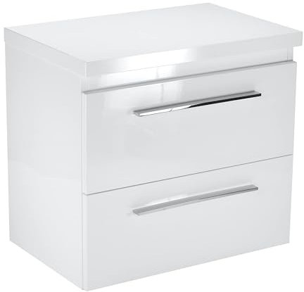 Meuble de lavabo pour lavabo - 50 cm, 60 cm, 80 cm de large - Blanc - 50 cm