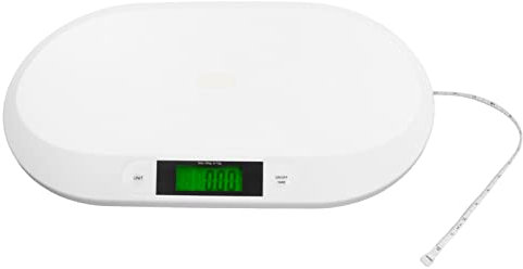 Cryfokt Babywaage, 20 kg maximale Tragkraft, intelligente Säuglingswaage mit Maßband, genaue digitale Waage mit Tara-Funktion, Haustier-Gewichtswaage, Mehrzweckwaage für Neugeborene, Säuglinge,