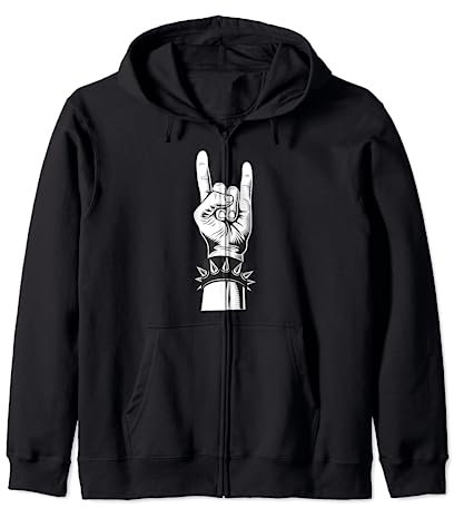 Let's Rock Devil Salute Fourchette à frites Metalhand & Roll Sweat à Capuche