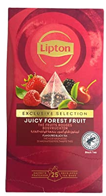 Thé lipton exclusif fruits de forêt 25 sacs pyramides