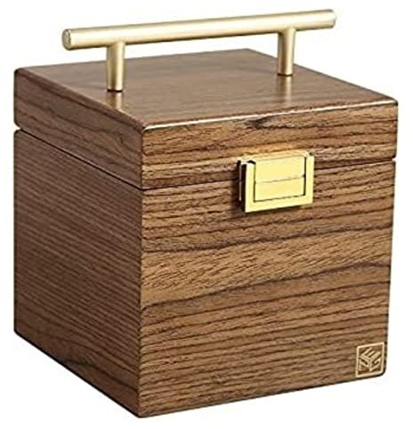 IRYZE Schmuckbox Schmuckkästchen Schmuckschatulle 3-lagige Schmuckschatulle, Luxuriöser Großer Holz-Organizer Für Ohrringhalter, Schmuck-Aufbewahrungsbox Schmuckkasten Schmuckkoffer