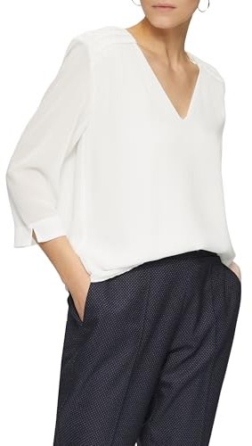 s.Oliver Chiffon-Bluse mit Smokdetails