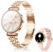 VANZAVANZU Smart Watch for Women, 1.27” Fitness Tracker Watch with Bluetooth Calls, Heart Rate/Sleep/SpO2/Stress Monitor, 110+ Sport Modes for Android & iPhone (Rose Gold)