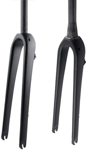 Forcella Mtb Bici da strada Gravel 700C Forcella completamente in fibra di carbonio Ciclocross Corsa Freno a disco piatto Forcella anteriore Rigida dritta conica Forcelle Rigide Mtb(Tapered matt)