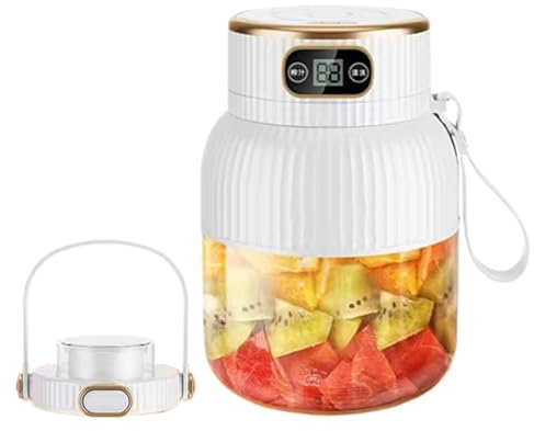 USB Rechargeable Citrus Juicer Blender with Digital Display, Smoothie Food Processor, Smoothie Blender, Easy to Clean for Quick and Delicious Smoothies