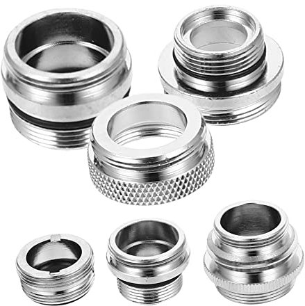 Milisten 6pcs Faucet Adapter Kit for Sink Hose Attachment Easy Install for Garden Hose Sprayer Compatible Kitchen Bathroom Faucets Portable Practical Design