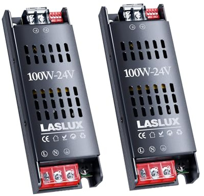2 Stück LED Trafo 230V auf 12V 200W Dimmbar with Langsamer Anfang, Dimmbar Schaltnetzteil Transformator 12v, Stumm Treiber Netzteil 16.6A, Driver (12V - 2PC, 200, Watt)