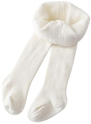 Collant Polaire Fille Collants Doux pour Bébé Fille Collants pour Nouveau-nés -Collants Coton Fille Respirant Thermiques Chaussettes Tricotées Jambières Bébé Collant Polaire Enfant