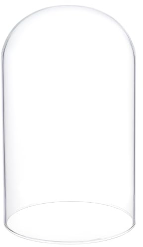 BENECREAT 15.2x24.8cm klare Glasabdeckung, Cloche-Kuppelglas-Kuppelabdeckung, dekorative Ausstellungsabdeckung für Pflanzen, Lichterketten oder Tischdekoration