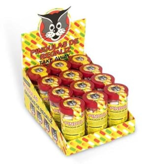 Pindula Grageas de Regaliz, Pack de 12 Tarros, Dulces de Colores