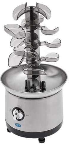 KANBCNG Schokoladenbrunnen 4-Stufiger Elektrischer Blatt-Turm Schokoladen-Brunnen Maschine 1.2L Elektrischer Schoko Brunnen Edelstahl Schokoladenbrunnenmaschine Schokofondue Schokofontäne