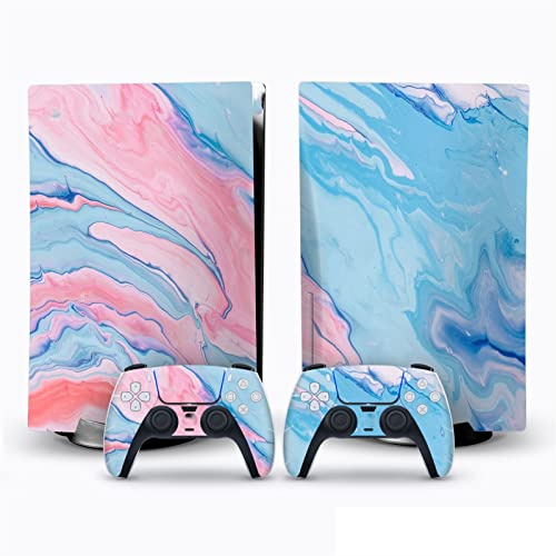 Senza Bolle, Senza Schiuma Decal Skin Per PS 5 Disk Edition Console 2 Controller Vinile Cover Wraps Per PS5 Disc Version 53010