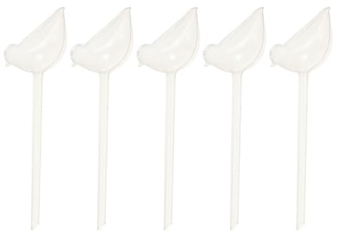 NUOBESTY 5 pièces Dispositif Auto-arrosage Oiseau pour Plantes Pot Système Automatique Transparent pour Jardin Intérieur Arrosage et Contrôle Précis de Humidité