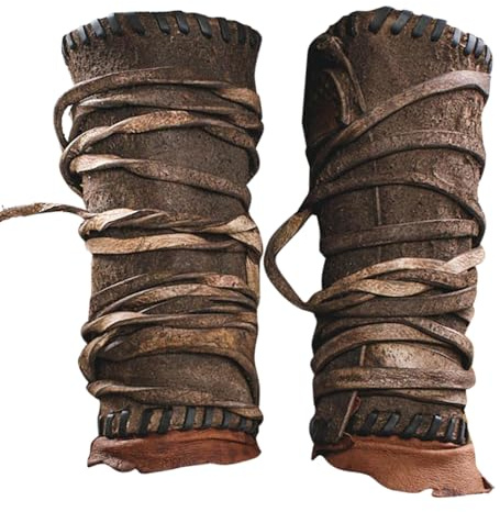 Armschienen aus Kunstleder, Größe 1 Paar, 380 g, mittelalterliche Armstulpen, verstellbarer Riemen, historische Nachstellungen, Renaissance-Festival, Cosplay, Halloween, Kostümpartys, Drama-Requisiten
