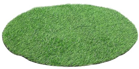 LOORGVEL Decorativa per Tombini 100 CM Diametro Tappeto Erboso Artificiale Verde Realistico 25 CM di Altezza Resistente Esterno per Giardino Patio e Area Giochi Animali