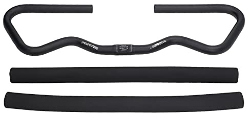 Manubrio a farfalla in lega di alluminio da 25,4 mm con impugnatura in spugna per mountain bike e bici da strada, design ergonomico per la guida a lunga distanza