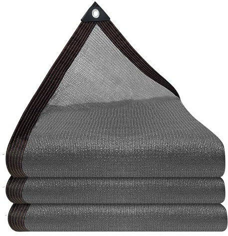 3x8m Filet D'Ombrage Gris Voile d'ombrages Rectangulaire,PEHD Tissu | D'ombrage avec Oeillets,Protection solaire/Respirable/Coupe-Ventpour La Couverture Pour Serre,Terrasse,Plantes,Jardin