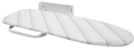 Fällbar strykbräda väggmontering, kan roteras 180° för sovrum och garderober, platsbesparande strykbord i kolstål för ångstrykstation, 93 x 31,5 x 14 cm svart (vit)