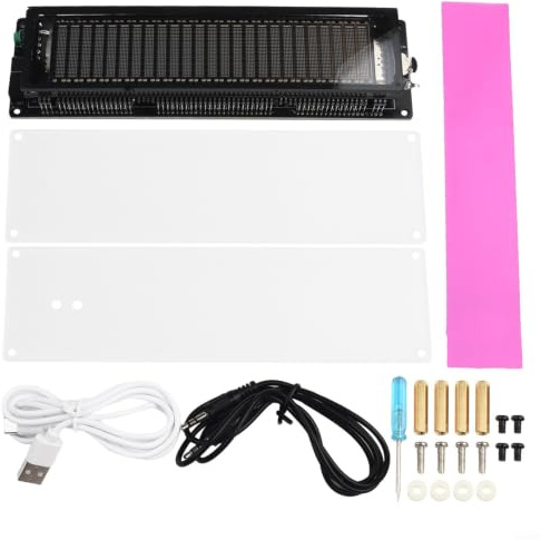 AK2515 Ljudanalysator gör-det-själv byggsats 16-segment LED VU meter display för ljudnivåmätare med ljusstyrkanekontroll och flip-funktion (B)