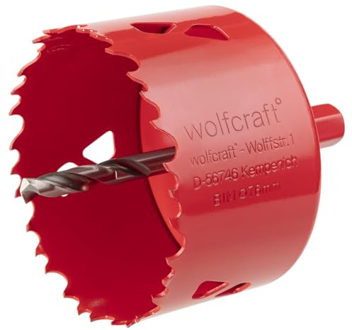 wolfcraft Bimetallhålsåg I 5494000 I För gipsskivor, trä, plast och metall, skärdjup 40 mm