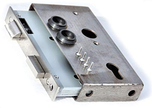 UHRIG Schlosskasten 30mm, Kastenschloss kmpl. mit verzinktem Schloss zum einschweißen für z.B. Gartentür, Hoftor