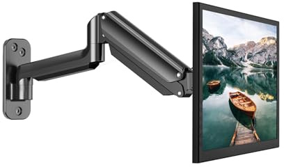 HUANUO 13-32 Zoll Monitor Wandhalterung mit VESA-Erweiterungssatz für LED LCD TV, Bildschirm, 360° Drehbar Gasdruckfeder Arm, VESA 75/100/200