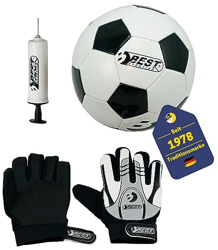 BEST SPORTING Set Fußball Torwarthandschuhe + Pumpe