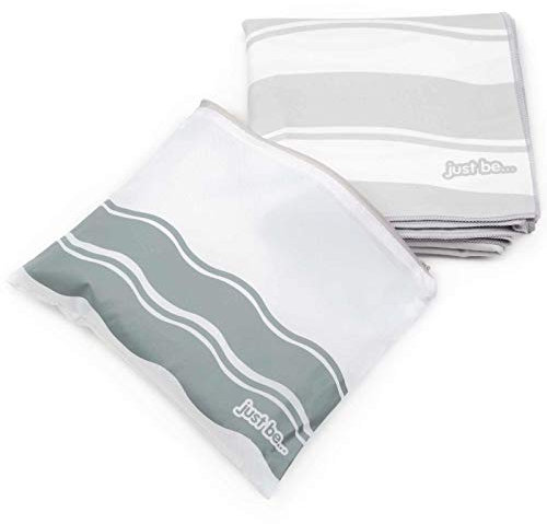 just be... Microfaserhandtuch. Kompaktes und schnelltrocknendes Mikrofaser Strandtuch in unterschiedlichen Farben und Größen