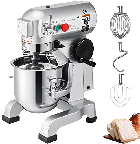 VEVOR Impastatrice Commerciale 30L Impastatrice per Alimenti a 3 Velocità in Acciaio Resistente Miscelatore da Cucina Elettrico Macchina per Mescolare Elettrica