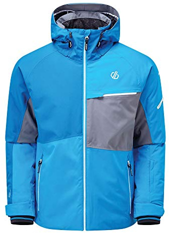 Dare 2b Herren Supercell Pro Waterproof Breathable Taped Seams Underarm Vents Detachable Hood with Wired Peak Jacket Jacken