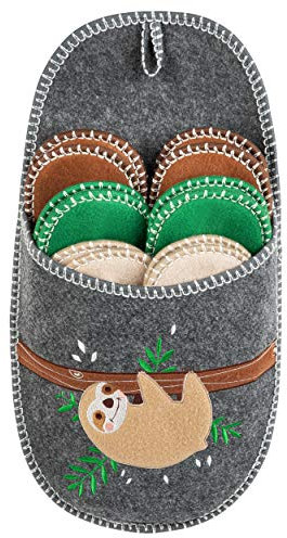 ONVAYA® ABS Gästepantoffel | Faultier | 6er Set | Antirutsch Sohle | Hausschuhe | Filzpantoffel | Gr. 36-45 Gästehausschuhe