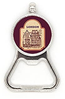 Building Sketch UK London Stamp Metal Beer Bottle Cap Opener Duty Stainless Steel