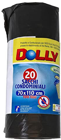 Dolly Sacchi Spazzatura Neri 70X110 100L, 20Pz