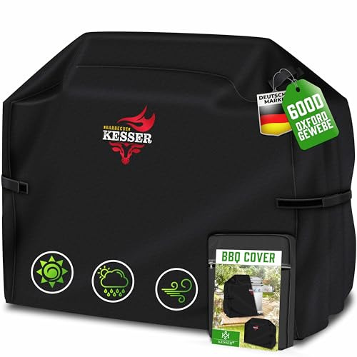 KESSER® BBQ Premium Housse de Barbecue Barbecue à gaz Couverture de Barbecue Couvercle résistant aux intempéries - pour barbecues Weber, Brinkmann, Housse de Protection, Le Noir, 183 x 66 x 137 cm