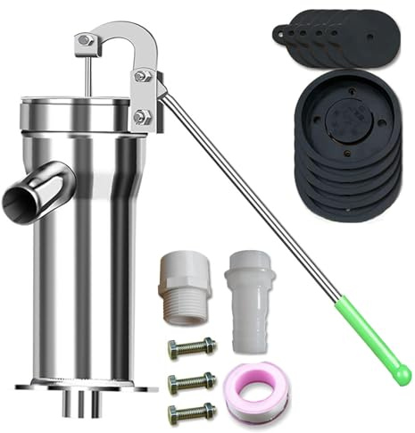 Locci Manual Well Pump,Stainless Steel deep hand water suction,pitcher pump for well water suction Groundwater for Home Garden Yard (classic)