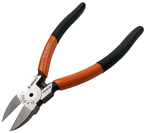WEDO Präzision Seitenschneider,Seitenschneider Zange,152mm Elektronik Drahtschneider,für Elektroarbeiten, Kabel,Drahtschneiden,Hochleistungs
