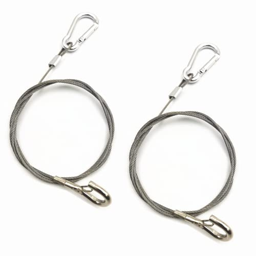 NWPangu 2PCS Adjustable Picture Hanging Wire Kits, Stainless Steel Heavy Duty Wire Rope 1M Hanging Rope with Loop and Hook for Hanging Mirror, Light, Basket, Flowerpot, Hold Up to 44lb/20kg