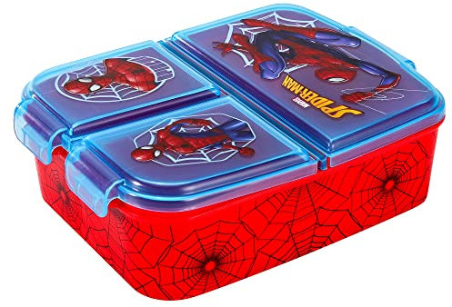 Zawadi Global Spiderman Boîte à repas rectangulaire multi-compartiments pour enfants Sans BPA