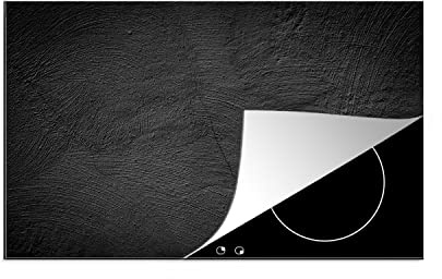 Protège-plaque à induction - Plaque Protection Vitrocéramique Induction - Vinyl - Béton - Noir - Industriel - 80.2x52.2 cm - Couvre Plaque de Cuisson - Accessoires de Cuisine