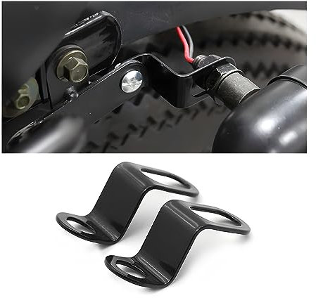 JNNJ 2Pcs Soportes de Choque de Intermitentes para Moto, Soportes de Montaje de Indicador de Traseros Universal, Soporte de Reubicación de La Luz de Señal de Giro de La Motocicleta(Negro/6.2cm)