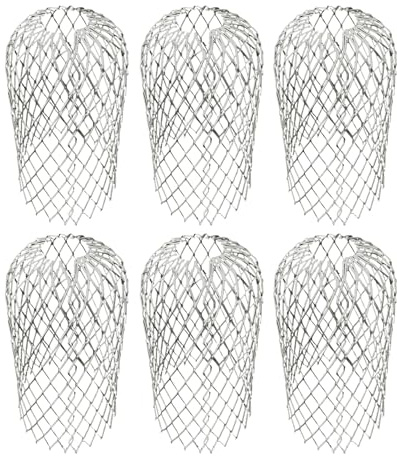 6 protectores de zanja de drenaje, malla de filtro de hoja de metal y aluminio, dispositivo de protección de tuberías de drenaje instalado en dispositivo de protección de barro y suciedad