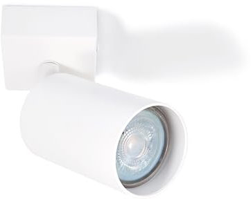 KOLORENO Lampada da Superficie Spoti - GU10 - Lampada da Parete Faretto x1 - Faretto da Soffitto in Alluminio - Bianco, 260x60 mm